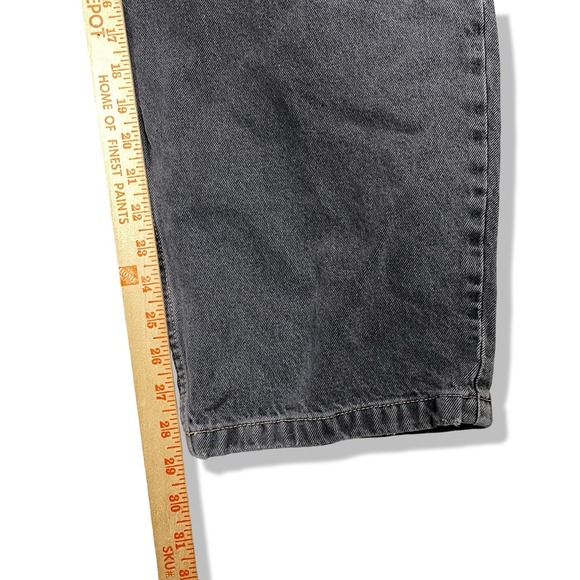 Topshop Baggy High Rise Denim Jeans Womens 28x29 Black Grunge Normcore Capsule - Picture 8 of 10